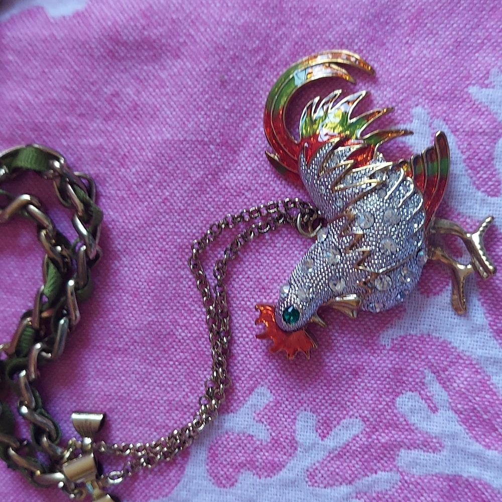Betsey Johnson FARMHOUSE ROOSTER NECKLACE